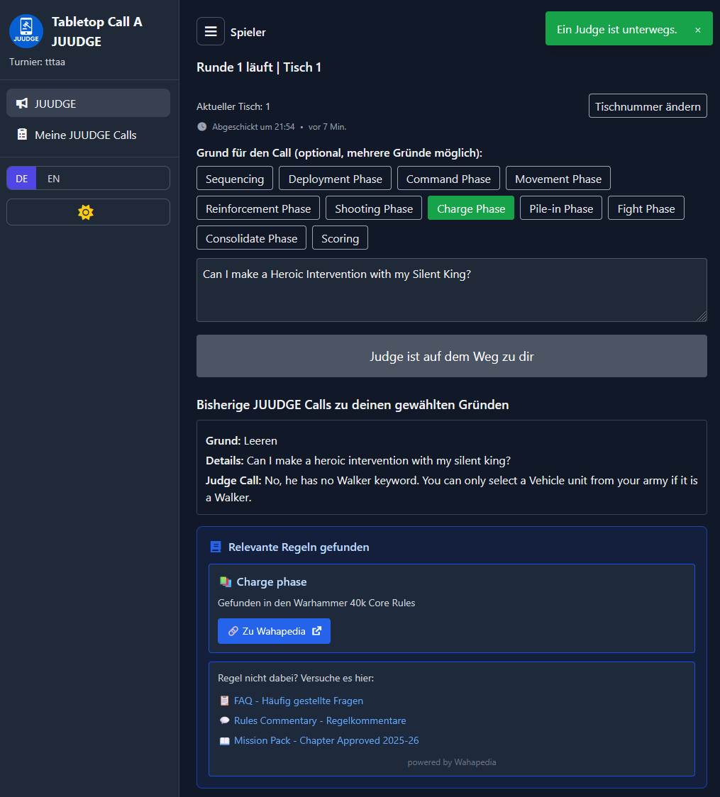 Player fragt und tippt